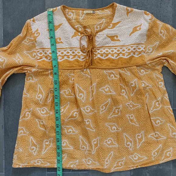 Matta NY Zaira boho peasant top - S - ochre - Picture 6 of 9